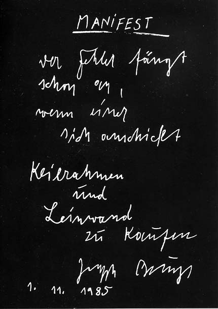 Manifest von Beuys